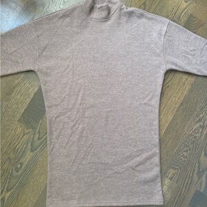 Abercrombie & Fitch Long Sleeve Dress in Taupe